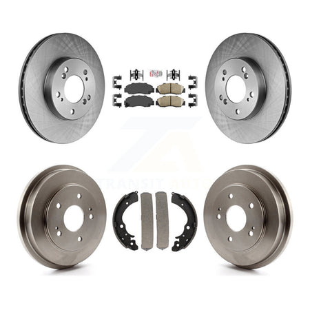 Front Rear Disc Brake Rotors Ceramic Pads And Drum Kit For 1997-2001 Honda CR-V K8A-104980