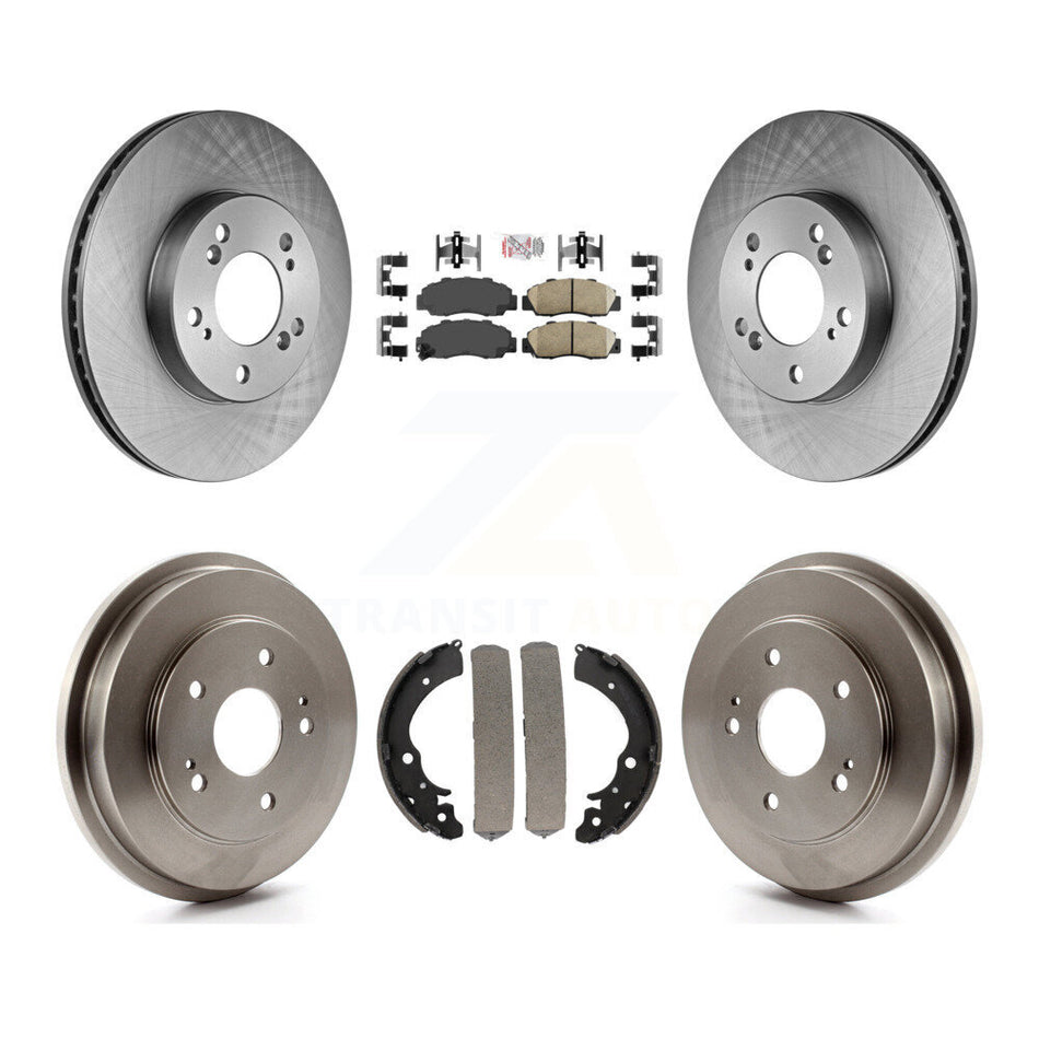 Front Rear Disc Brake Rotors Ceramic Pads And Drum Kit For 1997-2001 Honda CR-V K8A-104980