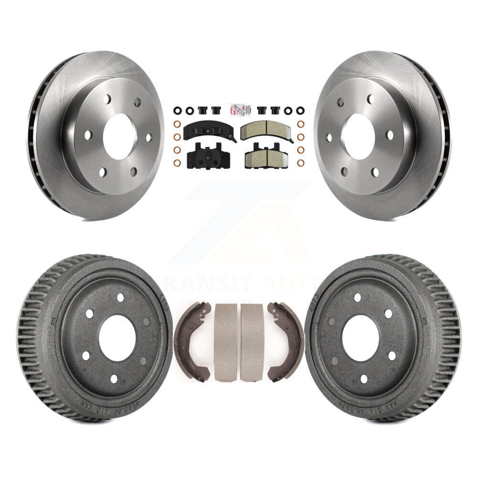 Front Rear Brake Rotors Semi-Metallic Pad & Drum Kit For Chevrolet K1500 GMC Yukon Blazer K8A-104981