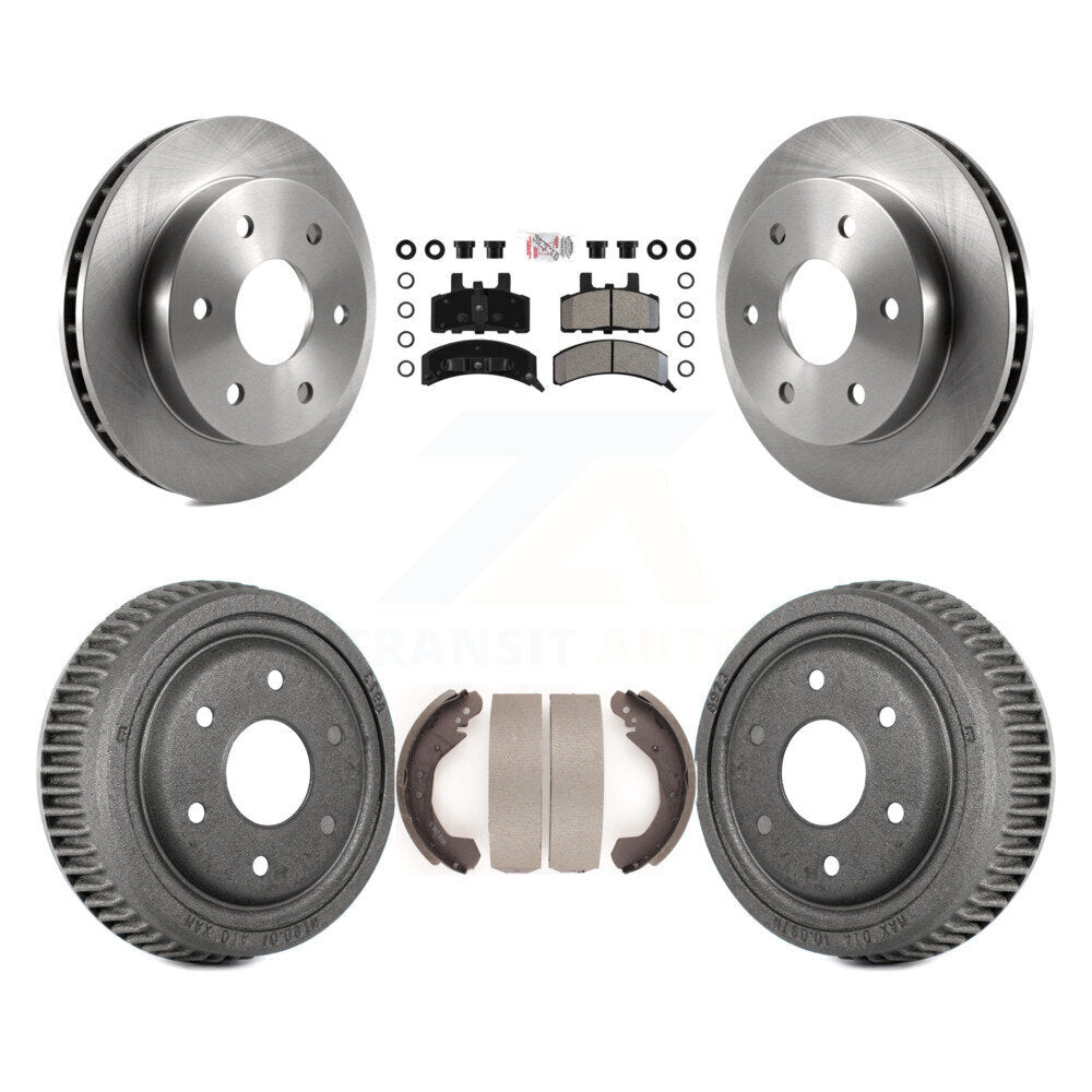 Front Rear Brake Rotors Semi-Metallic Pad & Drum Kit For Chevrolet K1500 GMC Yukon Blazer K8A-104982