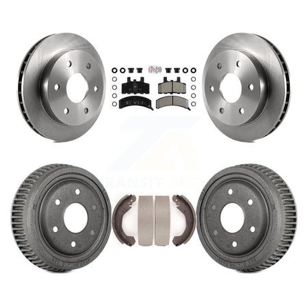 Front Rear Brake Rotors Semi-Metallic Pad & Drum Kit For Chevrolet K1500 GMC Yukon Blazer K8A-104982