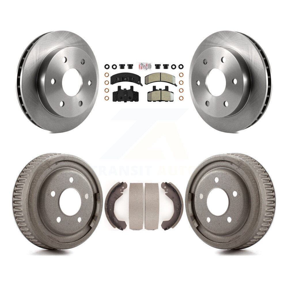 Front Rear Disc Brake Rotors Semi-Metallic Pads And Drum Kit For GMC Yukon 4WD K8A-104983