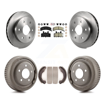 Front Rear Disc Brake Rotors Semi-Metallic Pads And Drum Kit For GMC Yukon 4WD K8A-104983