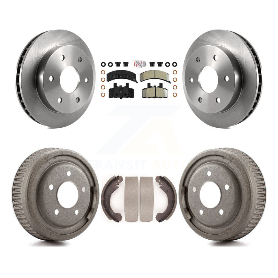 Front Rear Disc Brake Rotors Semi-Metallic Pads And Drum Kit For GMC Yukon 4WD K8A-104983