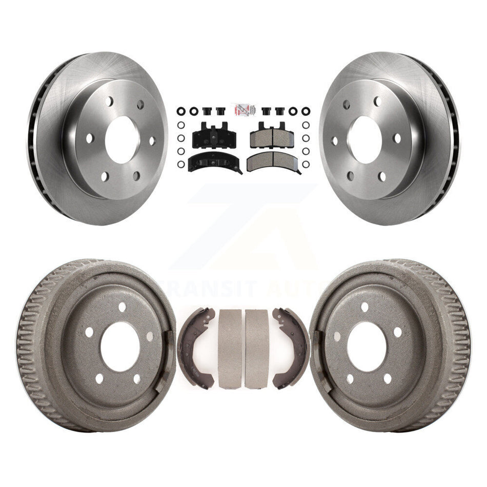 Front Rear Disc Brake Rotors Semi-Metallic Pads And Drum Kit For GMC Yukon 4WD K8A-104984