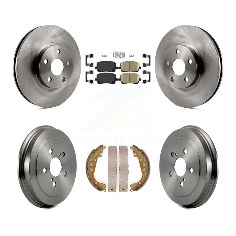Front Rear Disc Brake Rotors Ceramic Pads And Drum Kit For Toyota Corolla K8A-104989