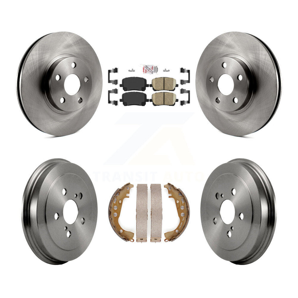 Front Rear Disc Brake Rotors Ceramic Pads And Drum Kit For Toyota Corolla K8A-104989