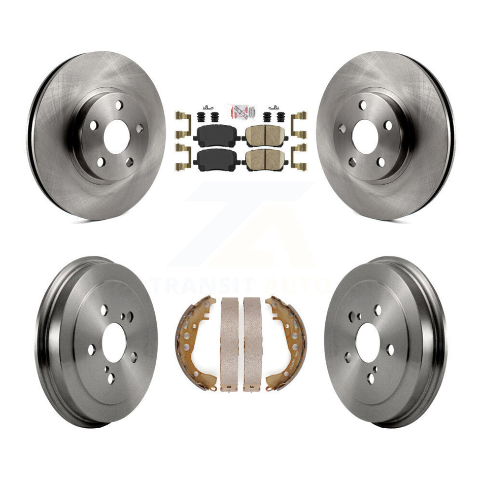 Front Rear Disc Brake Rotors Ceramic Pads And Drum Kit For Toyota Corolla K8A-104991