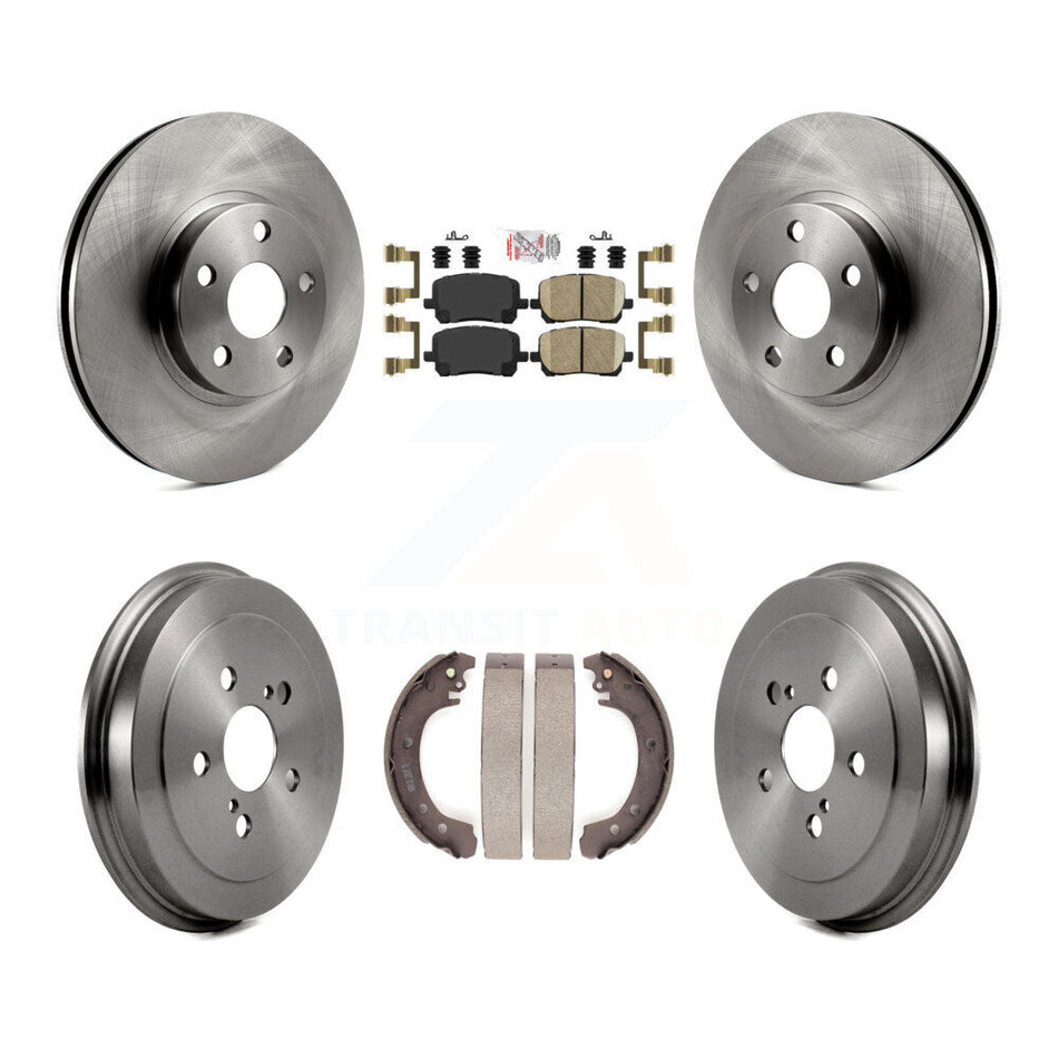 Front Rear Disc Brake Rotors Ceramic Pads And Drum Kit For Toyota Corolla K8A-104995