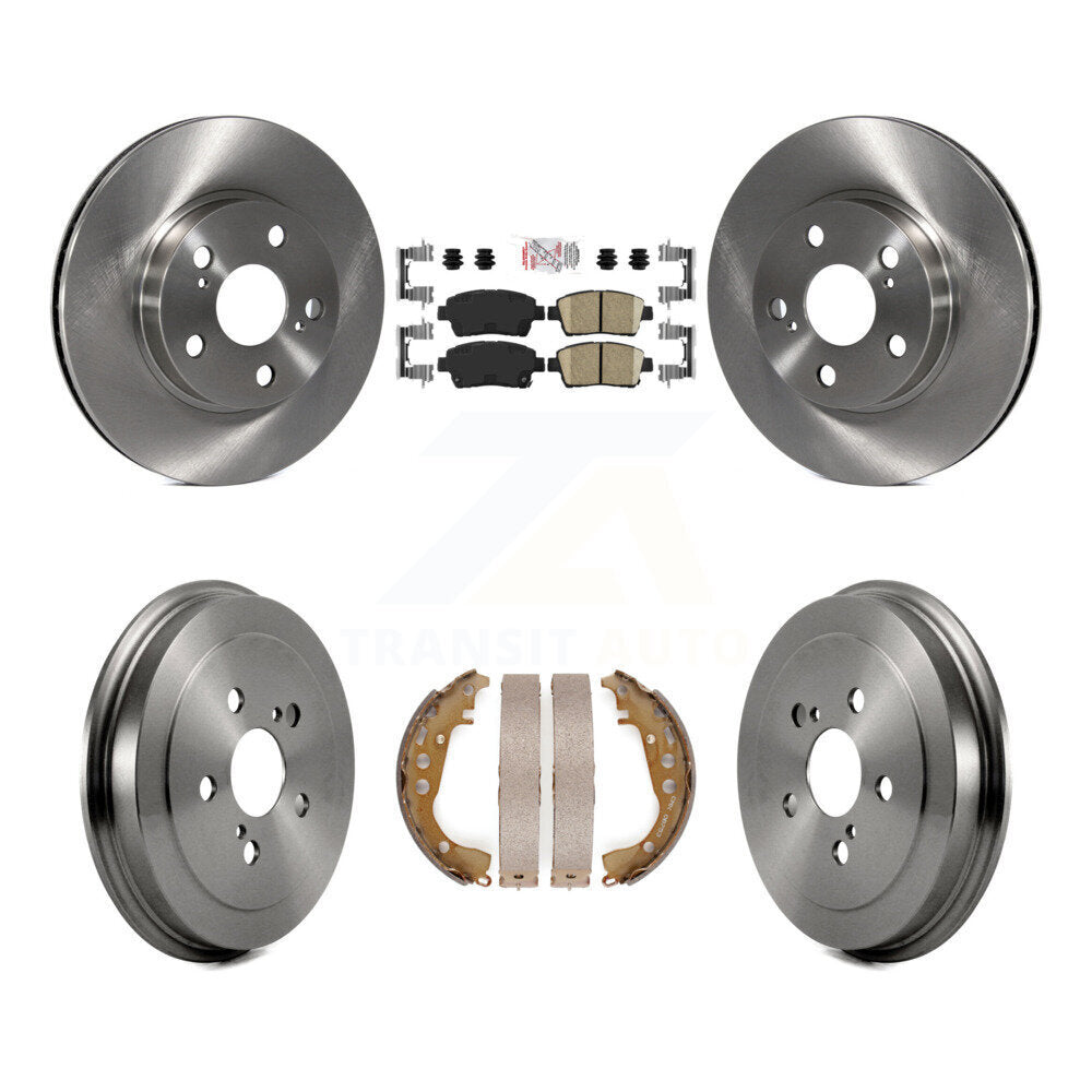 Front Rear Disc Brake Rotors Ceramic Pads And Drum Kit For 2004-2008 Toyota Prius K8A-104999