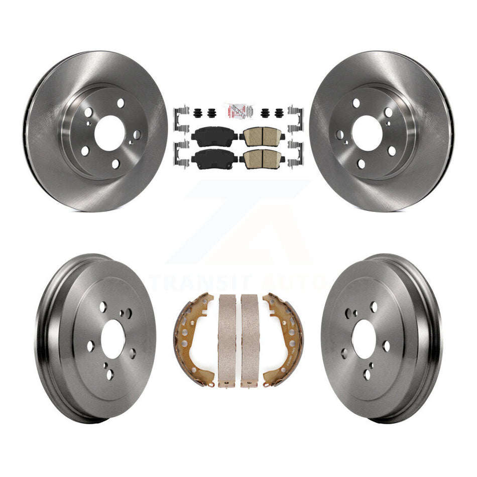 Front Rear Disc Brake Rotors Ceramic Pads And Drum Kit For 2004-2008 Toyota Prius K8A-104999