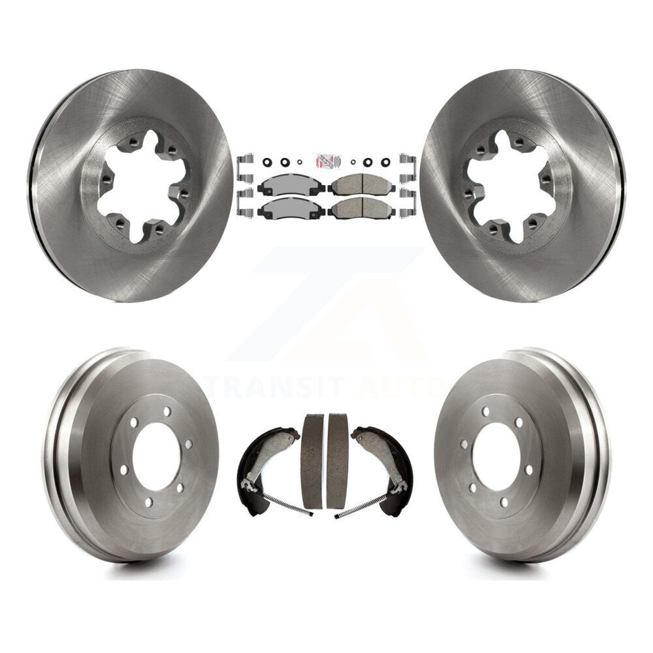 Front Rear Brake Rotor Ceramic Pad Drum Kit For Chevrolet Colorado GMC Canyon Isuzu i-280 K8A-105005
