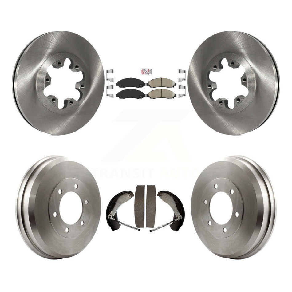 Front Rear Brake Rotor Ceramic Pad Drum Kit For Chevrolet Colorado GMC Canyon Isuzu i-280 K8A-105006