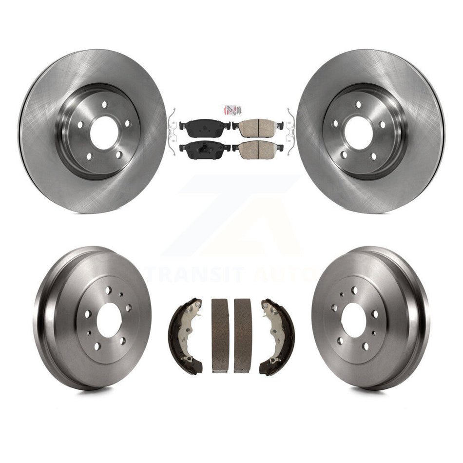 Front Rear Brake Rotor Ceramic Pad & Drum Kit For Ford Focus ST With 320mm Diameter K8A-105009