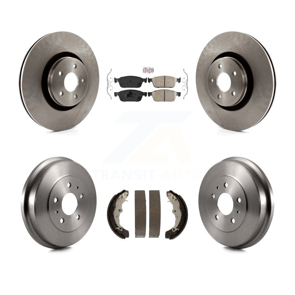 Front Rear Brake Rotor Ceramic Pad & Drum Kit For Ford Focus ST With 335mm Diameter K8A-105010