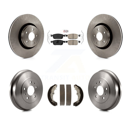 Front Rear Brake Rotor Ceramic Pad & Drum Kit For Ford Focus ST With 335mm Diameter K8A-105010