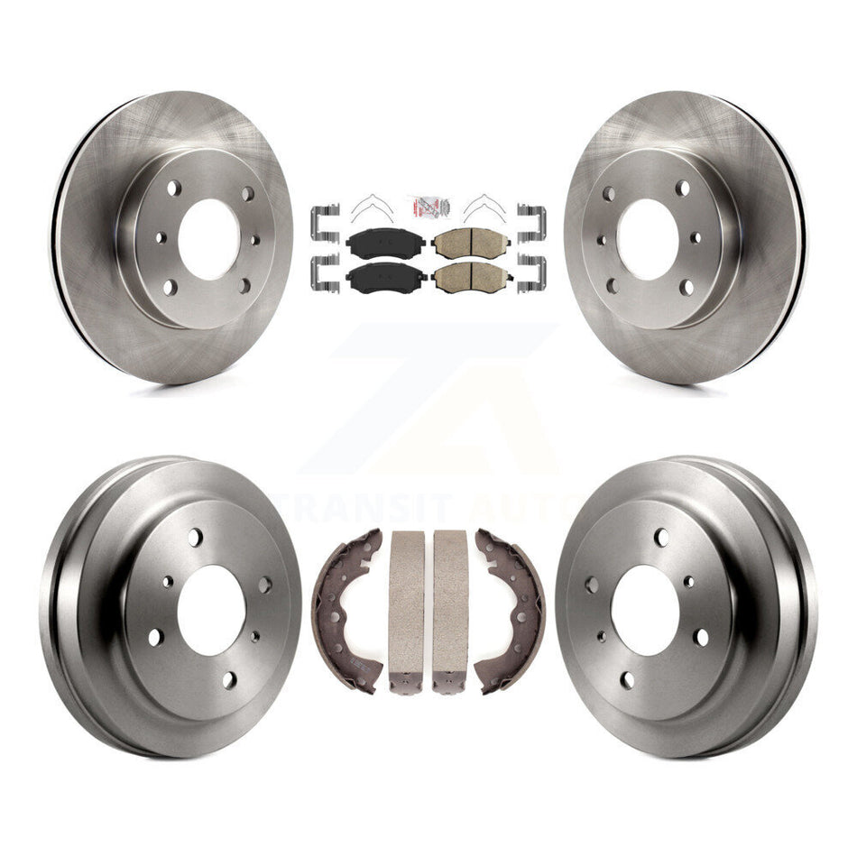 Front Rear Disc Brake Rotors Ceramic Pads And Drum Kit For 2002-2006 Nissan Sentra 1.8L K8A-105017