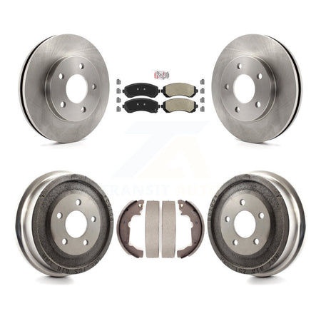 Front Rear Disc Brake Rotors Semi-Metallic Pads And Drum Kit For Pontiac Aztek K8A-105019