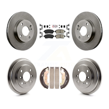 Front Rear Disc Brake Rotors Ceramic Pads And Drum Kit For Ford Fiesta K8A-105027