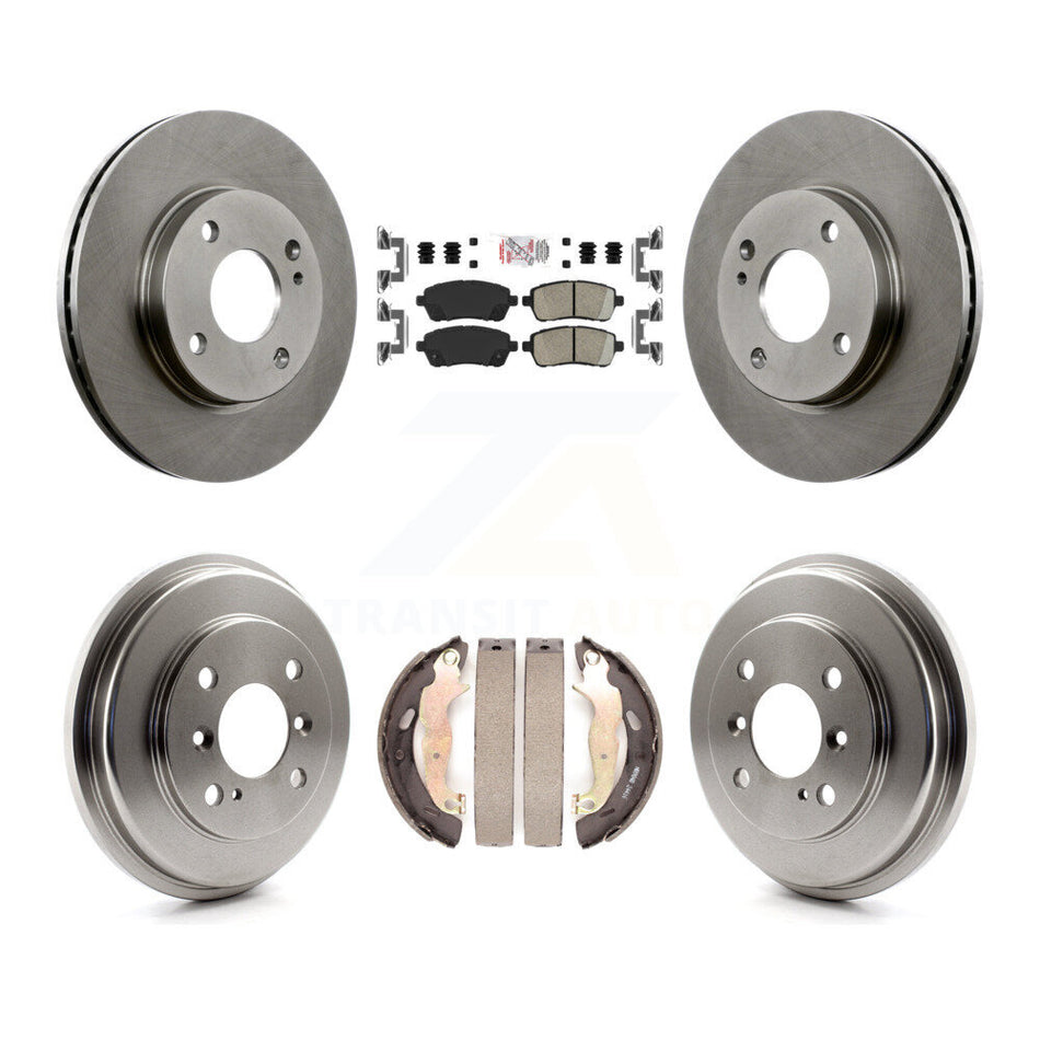 Front Rear Disc Brake Rotors Ceramic Pads And Drum Kit For Ford Fiesta K8A-105027