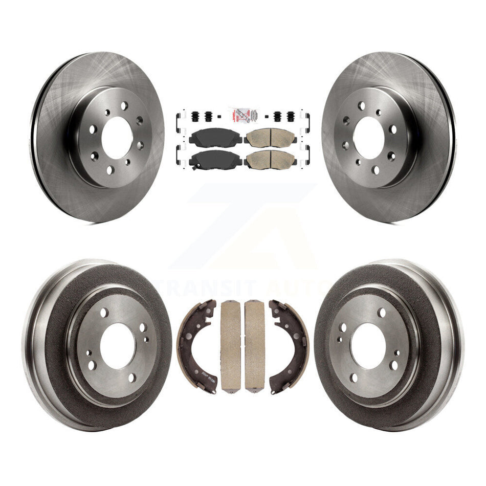 Front Rear Disc Brake Rotors Ceramic Pads And Drum Kit For Honda Civic Acura EL K8A-105029