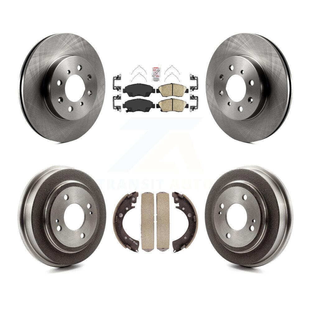 Front Rear Disc Brake Rotors Ceramic Pads And Drum Kit For 2007-2008 Honda Fit K8A-105030