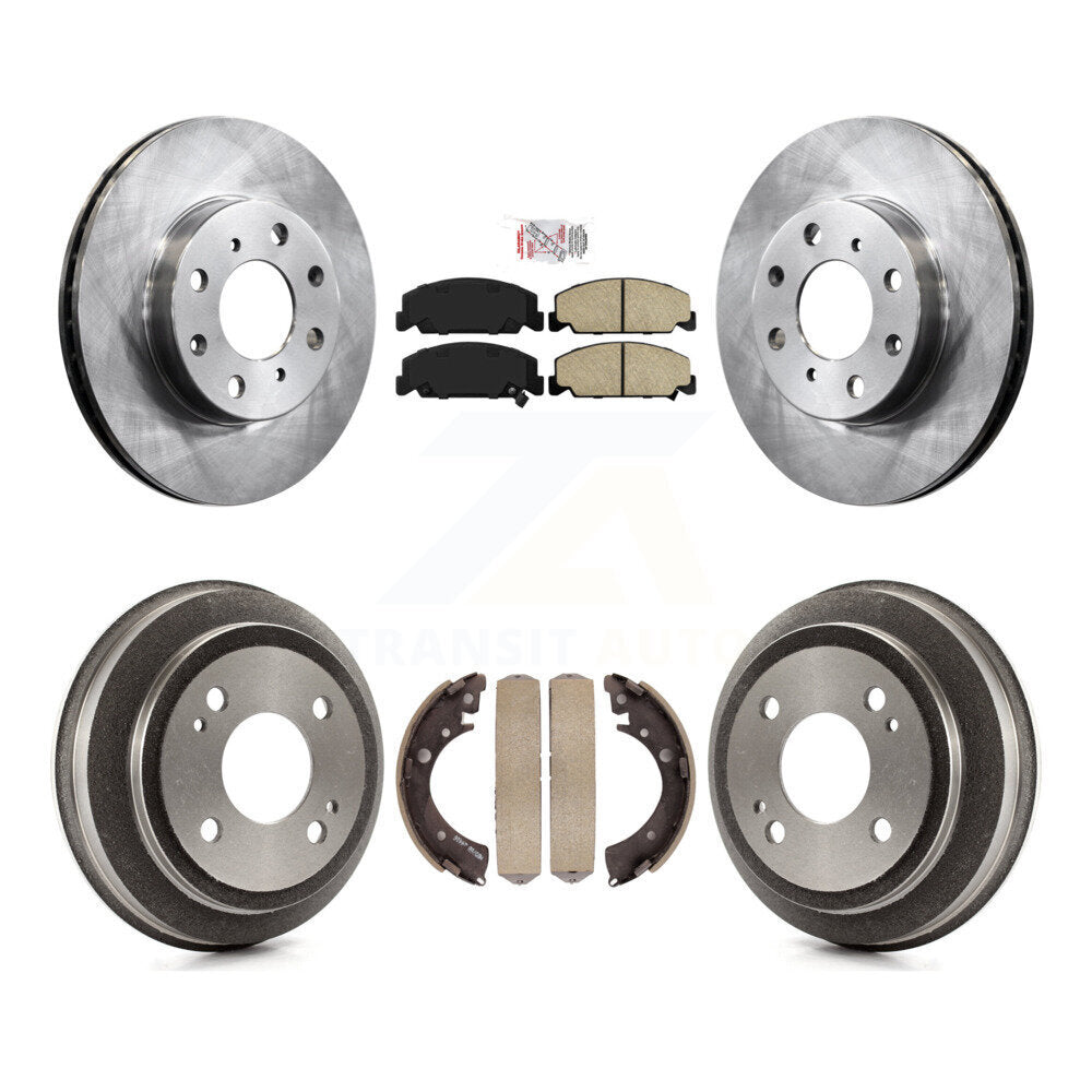 Front Rear Disc Brake Rotors Ceramic Pads And Drum Kit For Honda Civic K8A-105031