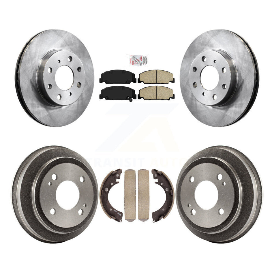 Front Rear Disc Brake Rotors Ceramic Pads And Drum Kit For Honda Civic K8A-105031