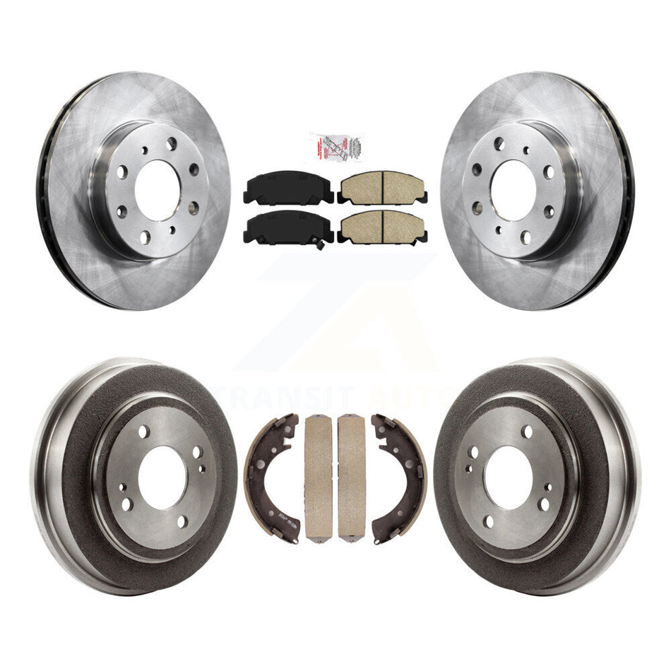 Front Rear Disc Brake Rotors Ceramic Pads And Drum Kit For Honda Civic K8A-105033