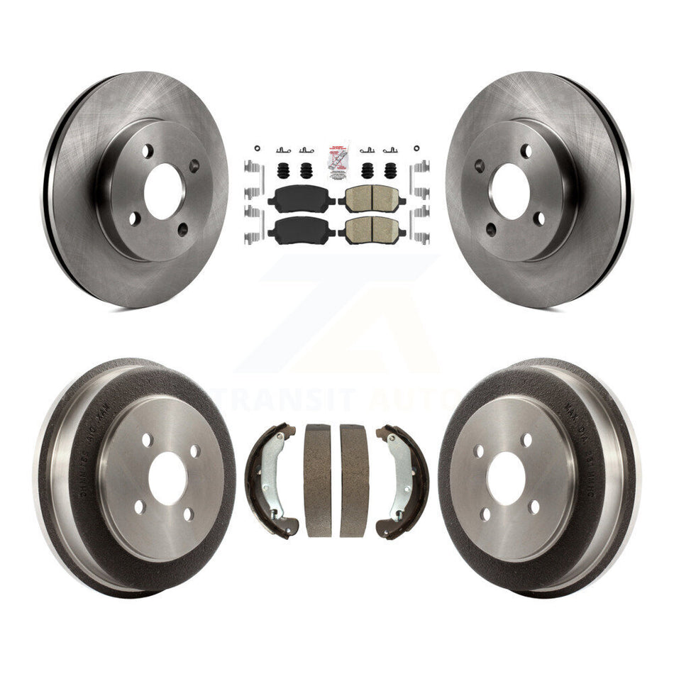 Front Rear Brake Rotors Ceramic Pad & Drum Kit For Pontiac Chevrolet Cobalt Saturn Ion G5 K8A-105036