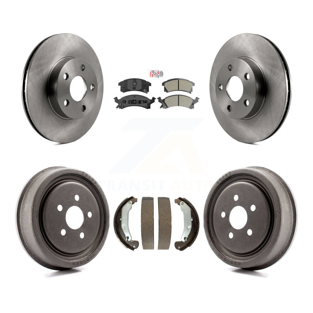 Front Rear Brake Rotors Semi-Metallic Pad Drum Kit For Pontiac Sunfire Chevrolet Cavalier K8A-105037