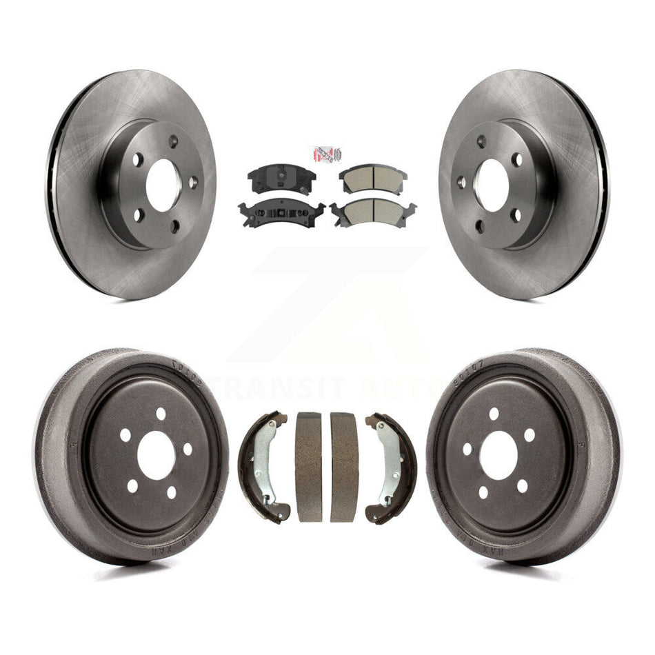 Front Rear Brake Rotors Semi-Metallic Pad Drum Kit For Pontiac Sunfire Chevrolet Cavalier K8A-105037