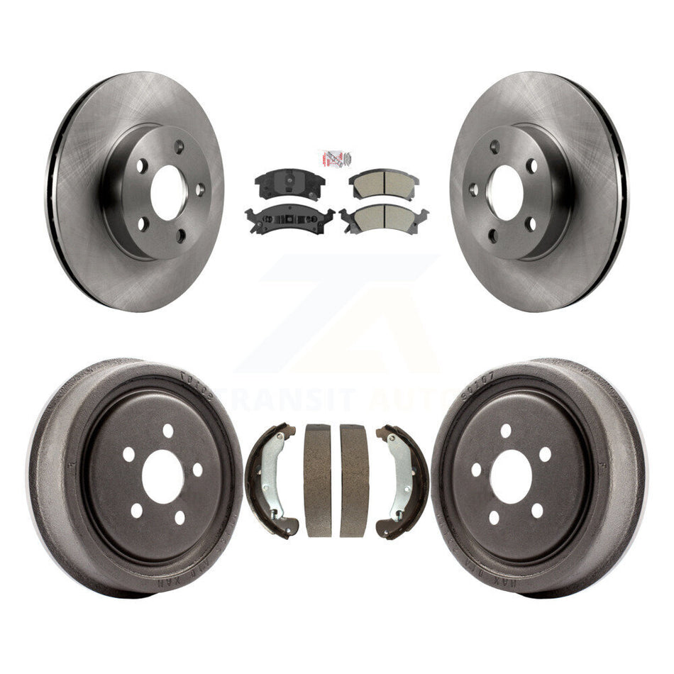 Front Rear Brake Rotors Semi-Metallic Pad Drum Kit For Pontiac Sunfire Chevrolet Cavalier K8A-105037