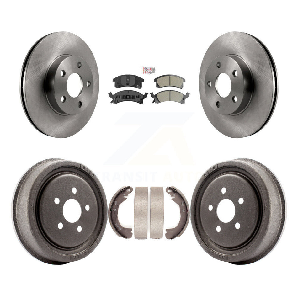 Front Rear Disc Brake Rotors Semi-Metallic Pads And Drum Kit For Chevrolet Cavalier K8A-105045