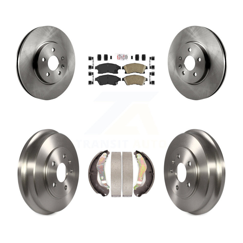 Front Rear Disc Brake Rotors Ceramic Pads And Drum Kit For 2013-2014 Chevrolet Sonic RS K8A-105050