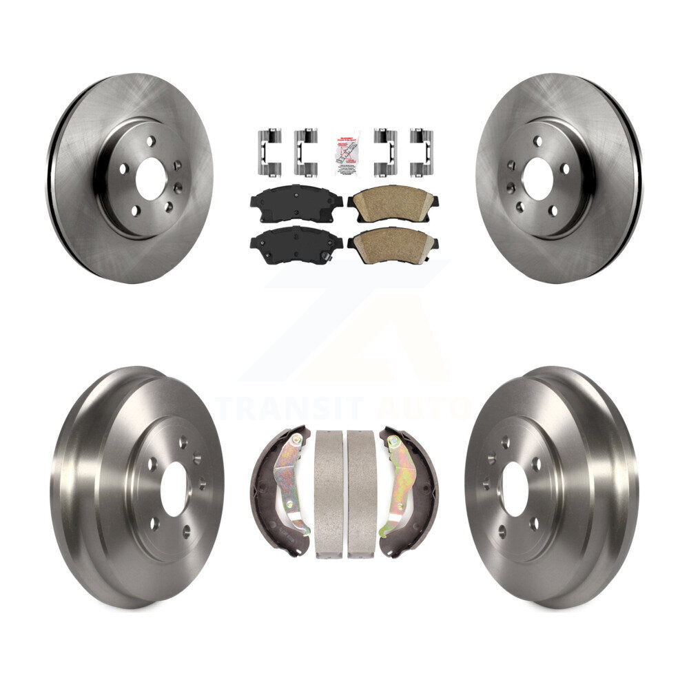 Front Rear Disc Brake Rotors Ceramic Pads And Drum Kit For 2013-2014 Chevrolet Sonic RS K8A-105051
