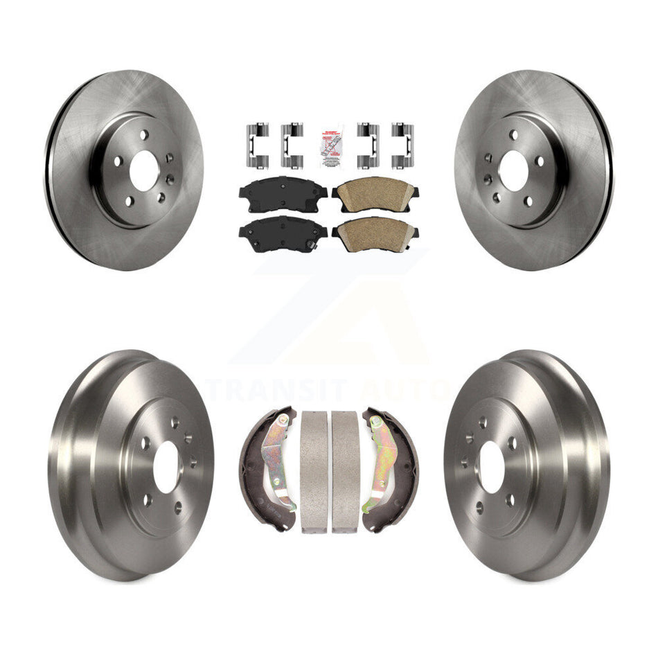 Front Rear Disc Brake Rotors Ceramic Pads And Drum Kit For 2013-2014 Chevrolet Sonic RS K8A-105051