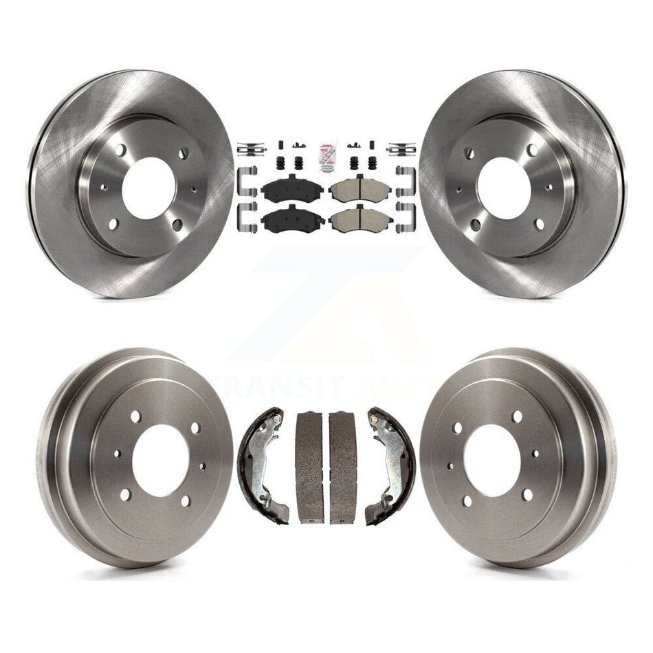Front Rear Brake Rotors Semi-Metallic Pad & Drum Kit For Hyundai Elantra rear brakes K8A-105056