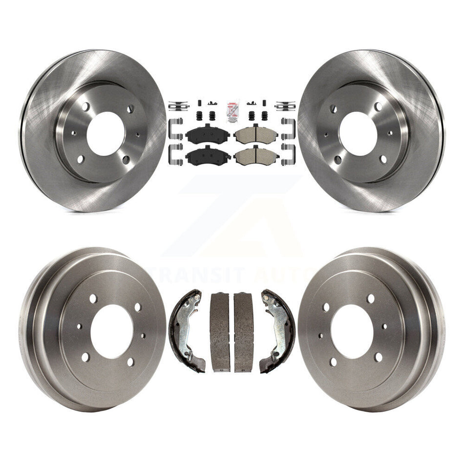 Front Rear Brake Rotors Semi-Metallic Pad & Drum Kit For Hyundai Elantra rear brakes K8A-105056