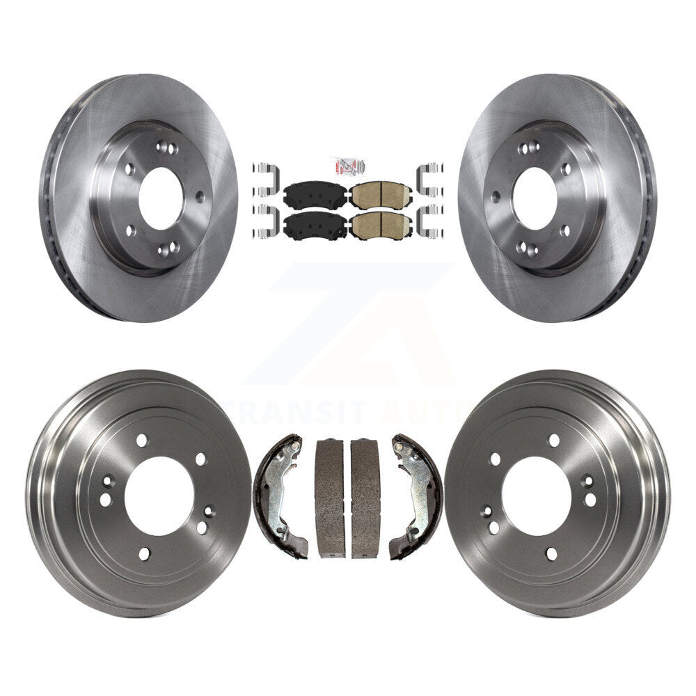 Front Rear Disc Brake Rotors Ceramic Pads And Drum Kit For Hyundai Elantra K8A-105061