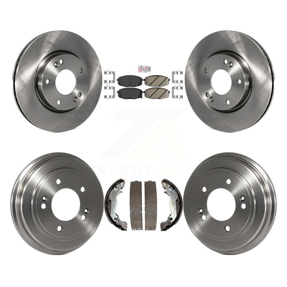 Front Rear Disc Brake Rotors Ceramic Pads And Drum Kit For Hyundai Elantra K8A-105062