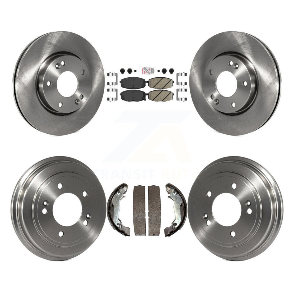 Front Rear Disc Brake Rotors Ceramic Pads And Drum Kit For Hyundai Elantra K8A-105063