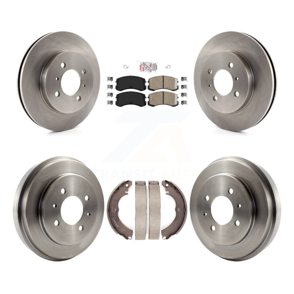 Front Rear Disc Brake Rotors Ceramic Pads And Drum Kit For Mitsubishi Lancer K8A-105067