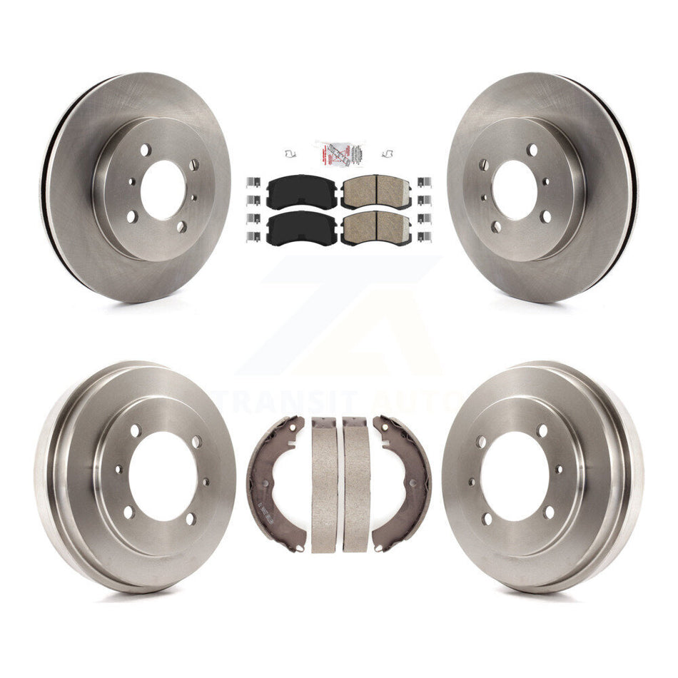 Front Rear Disc Brake Rotors Ceramic Pads And Drum Kit For Mitsubishi Lancer ES K8A-105068