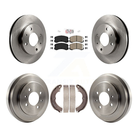 Front Rear Disc Brake Rotors Ceramic Pads And Drum Kit For Mitsubishi Lancer K8A-105069