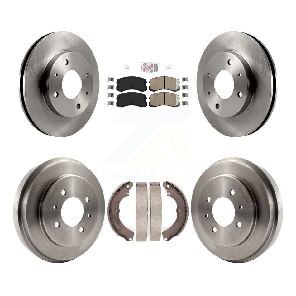 Front Rear Disc Brake Rotors Ceramic Pads And Drum Kit For Mitsubishi Lancer K8A-105069