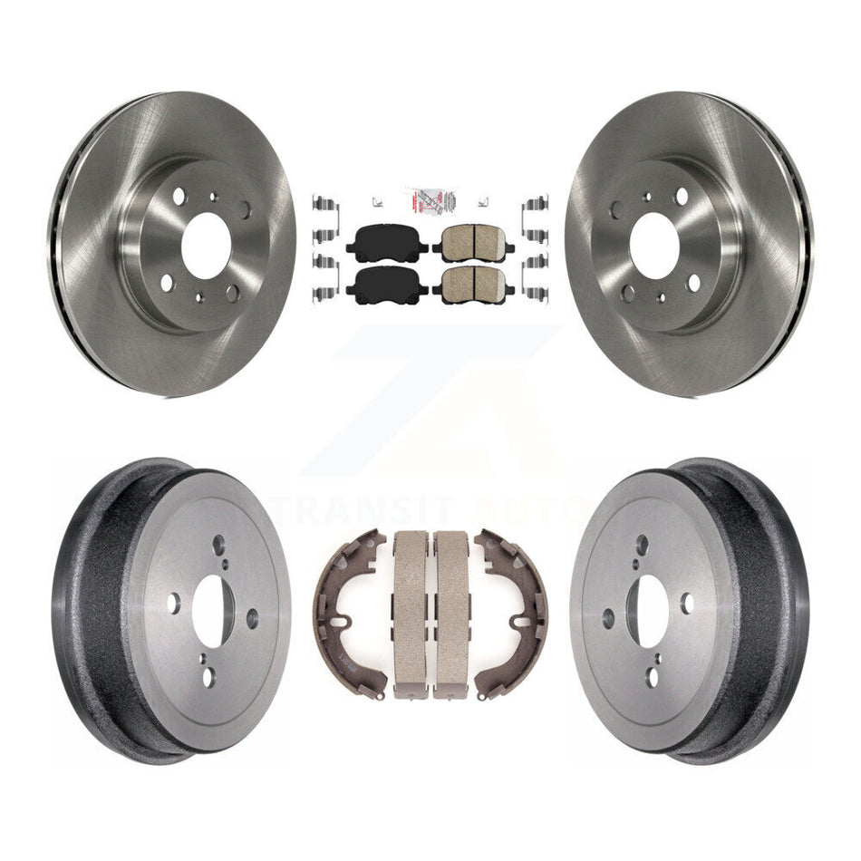 Front Rear Disc Brake Rotors Ceramic Pads And Drum Kit For Toyota Corolla Chevrolet Prizm K8A-105071