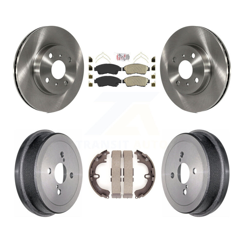 Front Rear Disc Brake Rotor Ceramic Pad & Drum Kit For 1993-1997 Toyota Corolla Geo Prizm K8A-105072