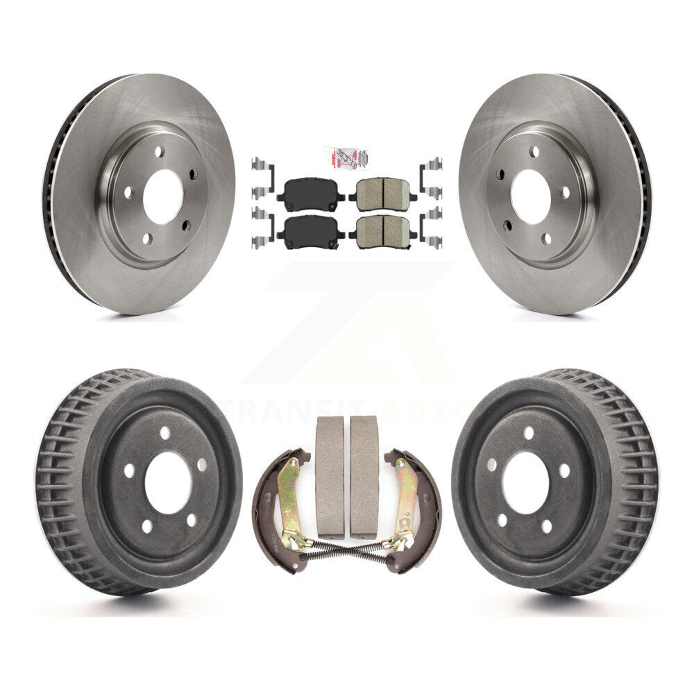 Front Rear Brake Rotors Ceramic Pad & Drum Kit For 2004 Chevrolet Malibu rear brakes K8A-105074