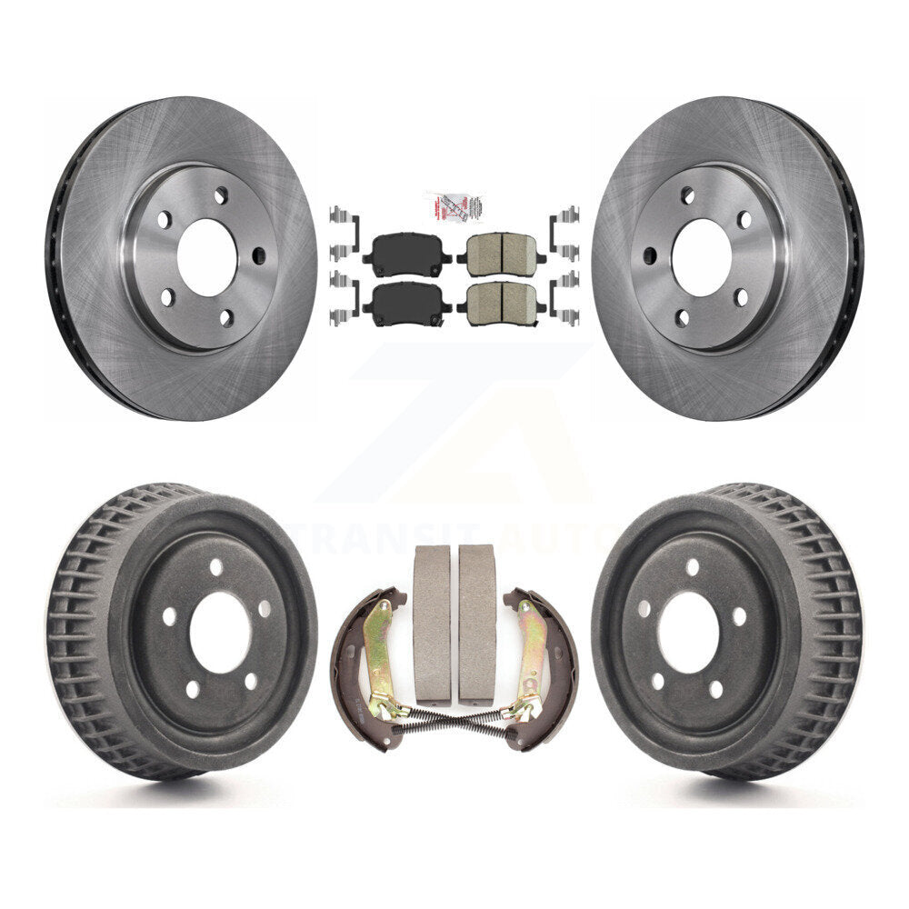 Front Rear Brake Rotors Ceramic Pad & Drum Kit For 2004 Chevrolet Malibu rear brakes K8A-105075